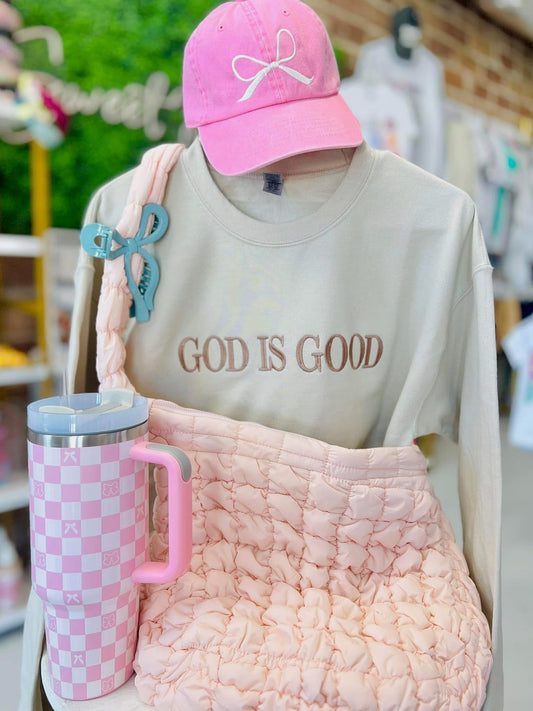 God Is Good Sweatshirt (tan)