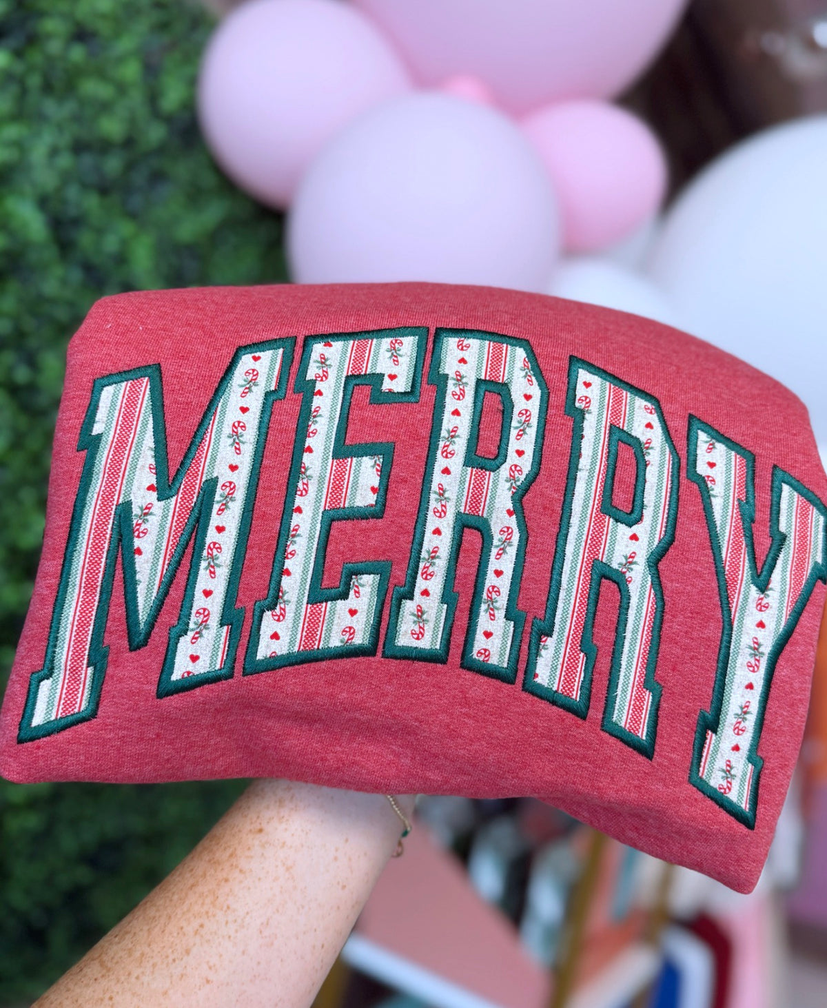 Vintage candy cane sweatshirt